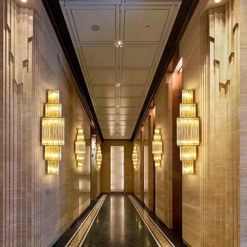 Golden Glass Wall Sconce