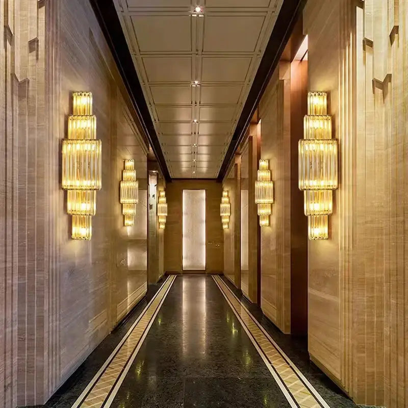 Golden Glass Wall Sconce