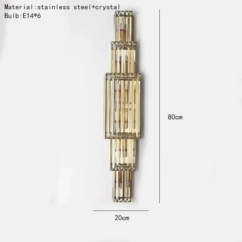 Golden Glass Wall Sconce
