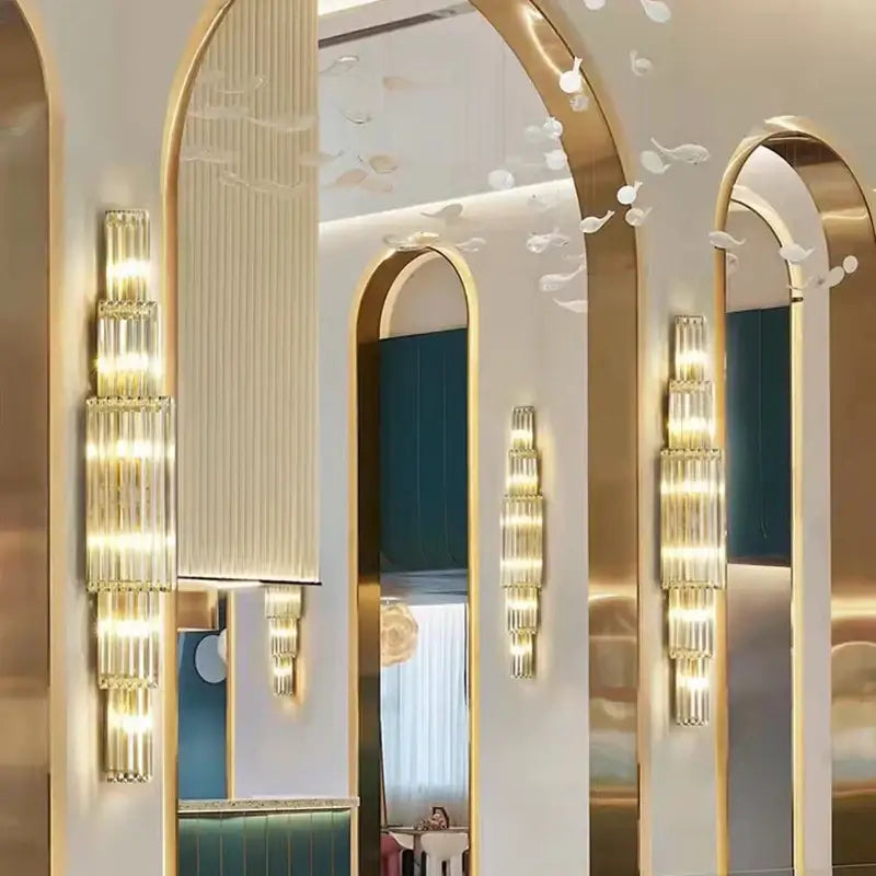 Golden Glass Wall Sconce