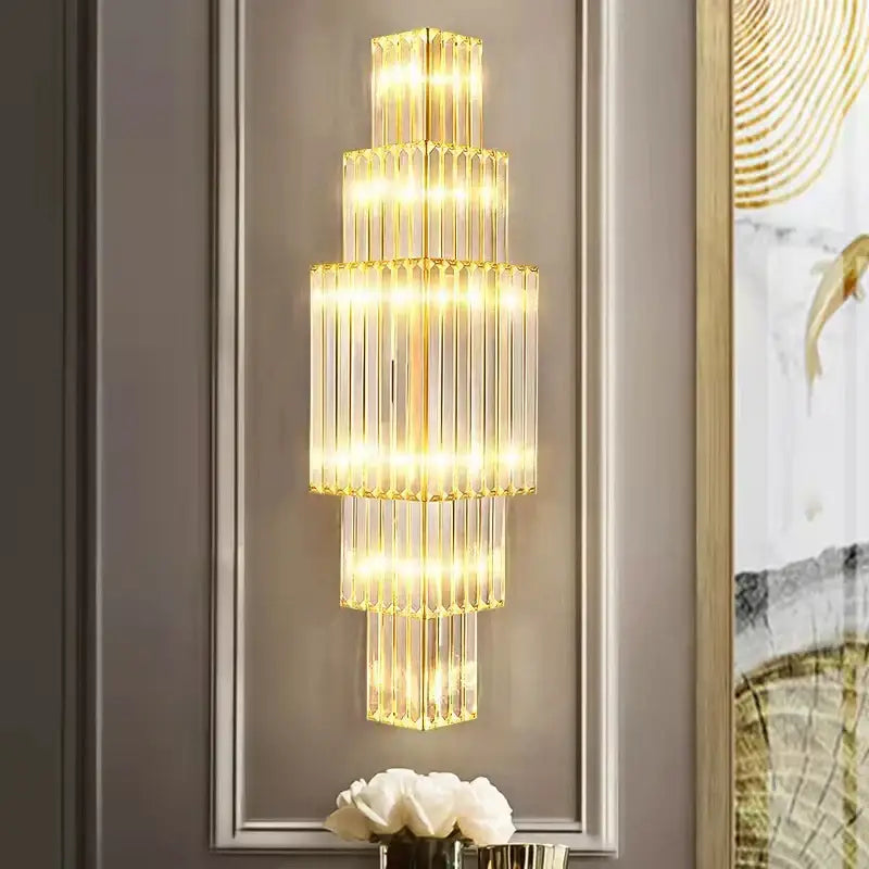 Golden Glass Wall Sconce