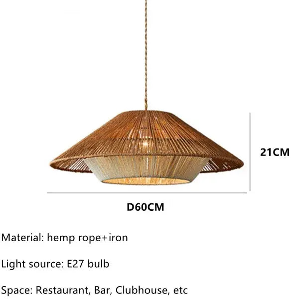 Hemp Rattan Pendant Light