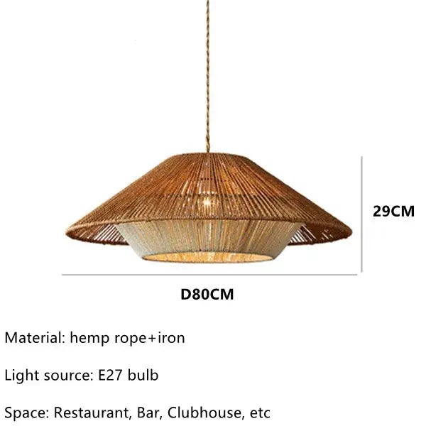 Hemp Rattan Pendant Light