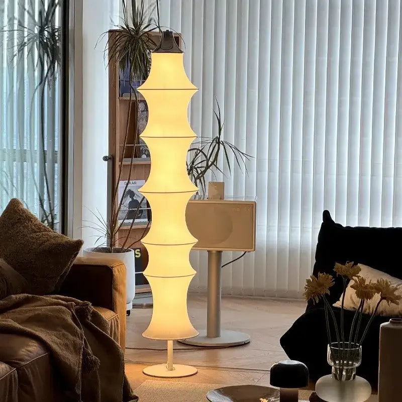 Cream Silk Floor Lamp