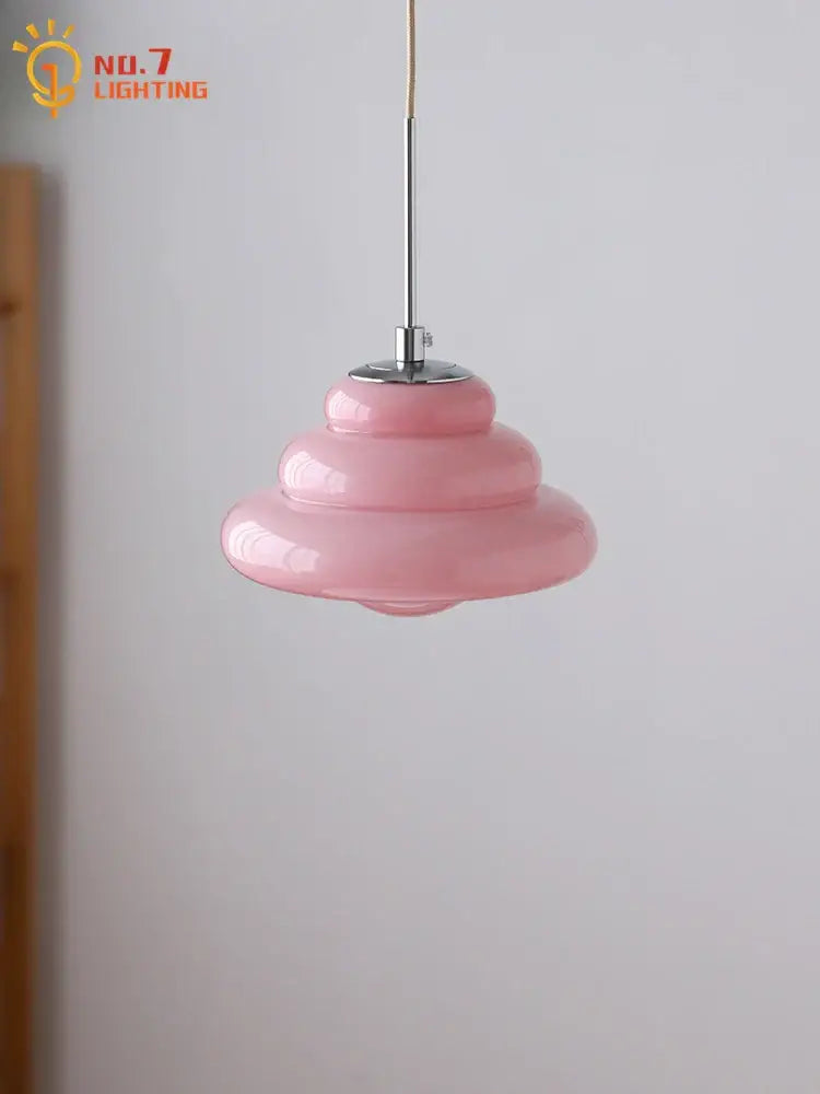 Cream Glass Pendant Light with G9 Bulb