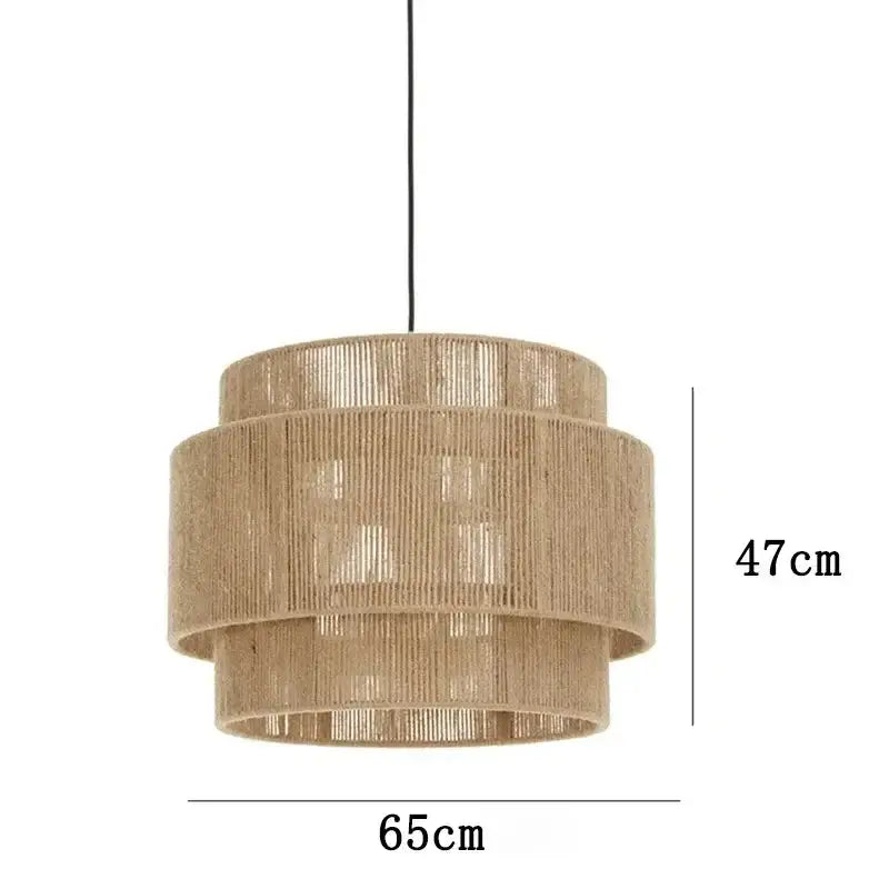 Rattan Tiered Wall Lamp