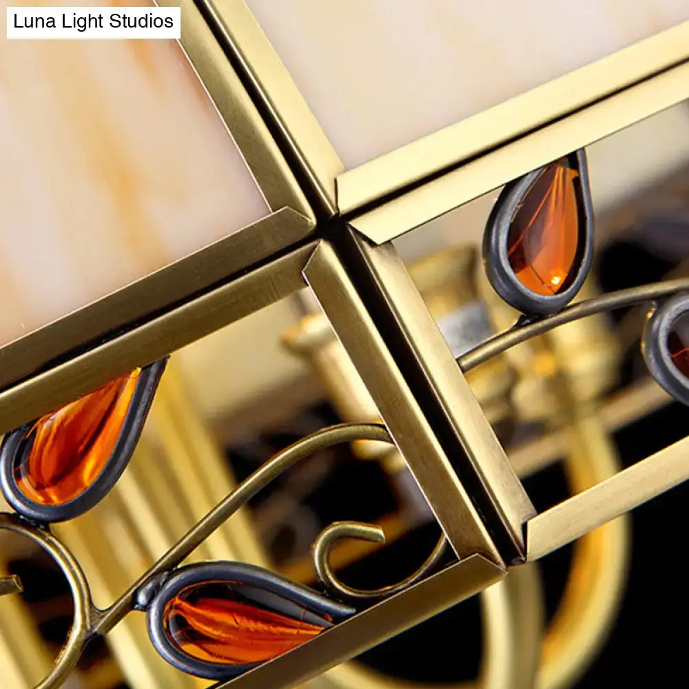 Amber Glass Island Chandelier