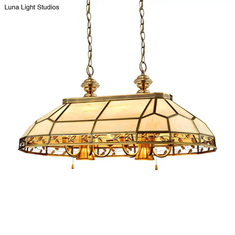 Amber Glass Island Chandelier