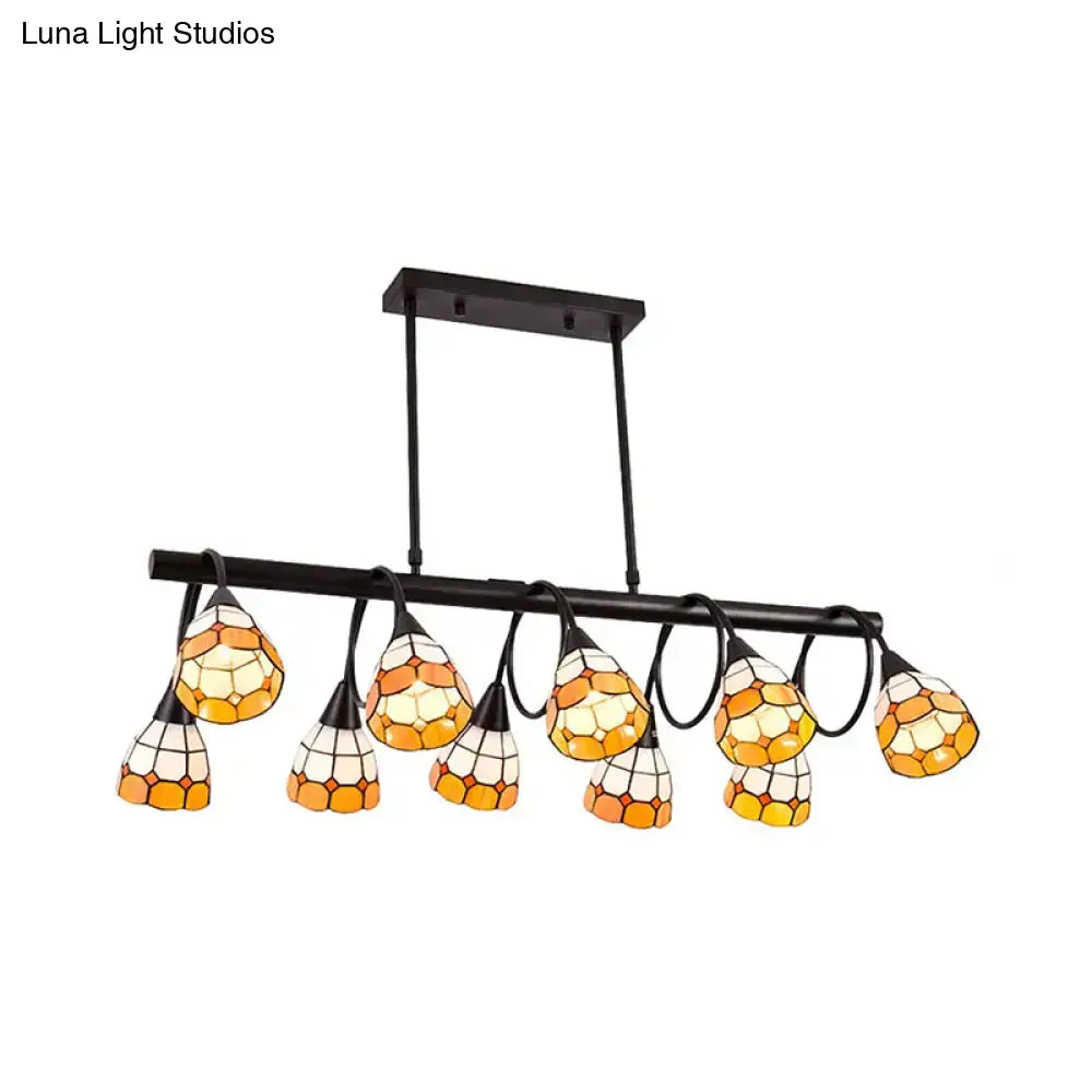 Amber Glass Island Pendant Light
