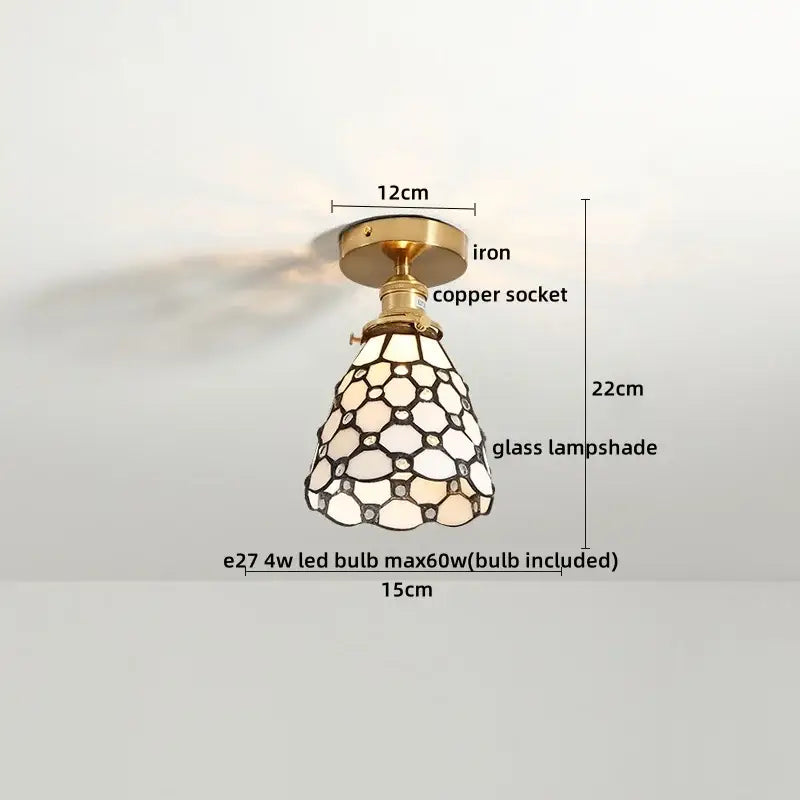 Green Fish Scale Ceiling Light