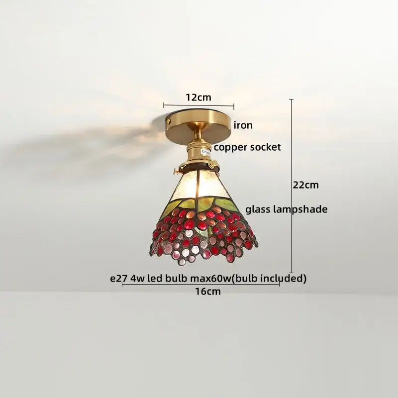 Green Fish Scale Ceiling Light