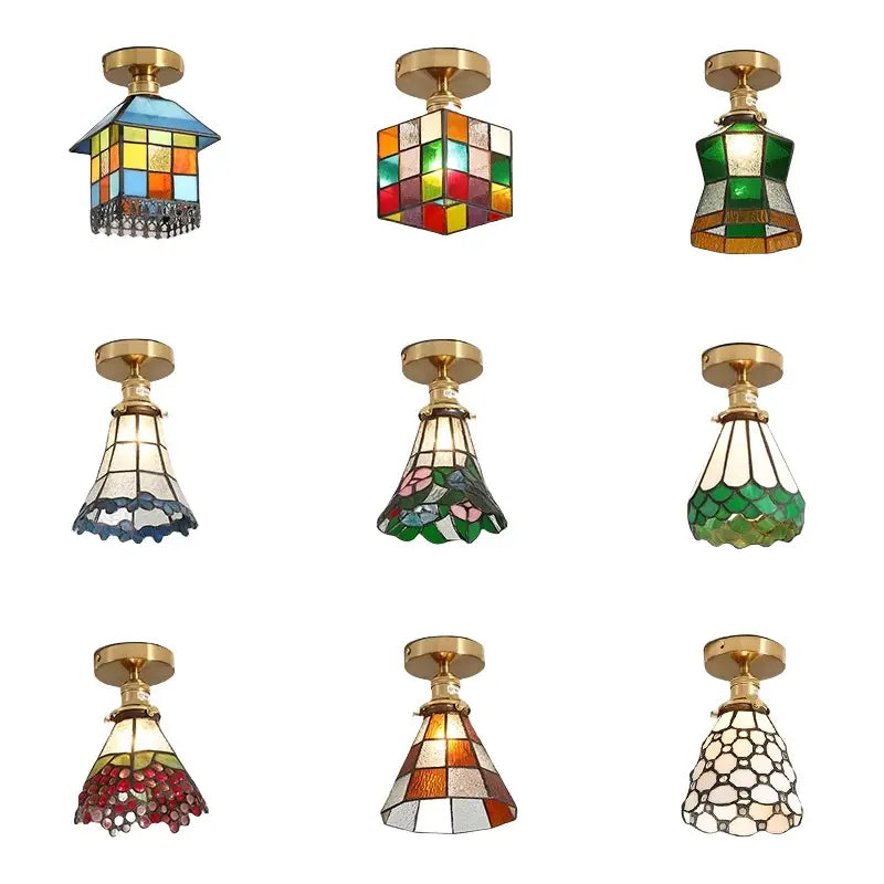 Green Fish Scale Ceiling Light