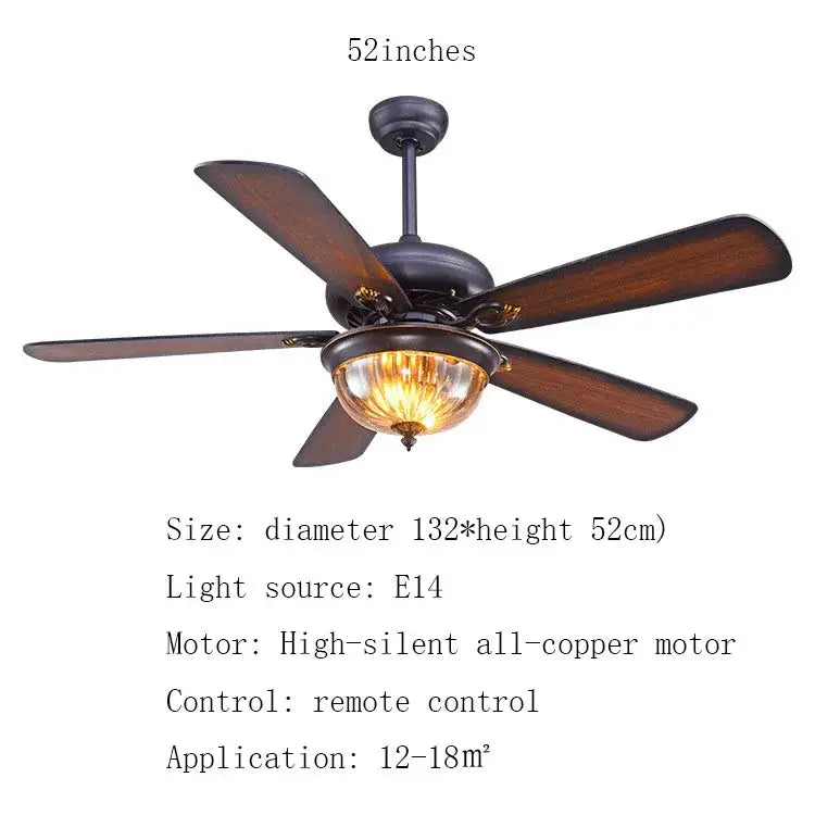 Brown Wood Ceiling Fan Light