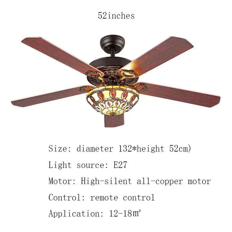 Brown Wood Ceiling Fan Light