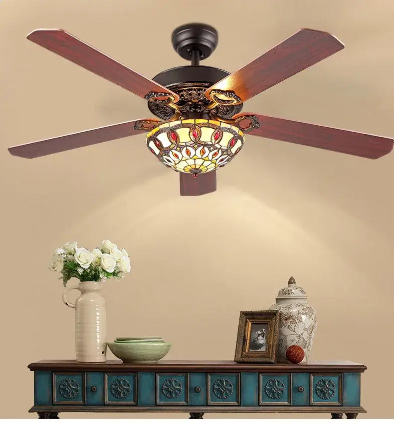 Brown Wood Ceiling Fan Light