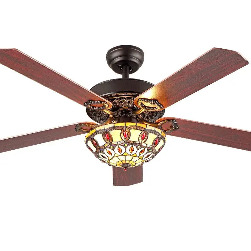 Brown Wood Ceiling Fan Light