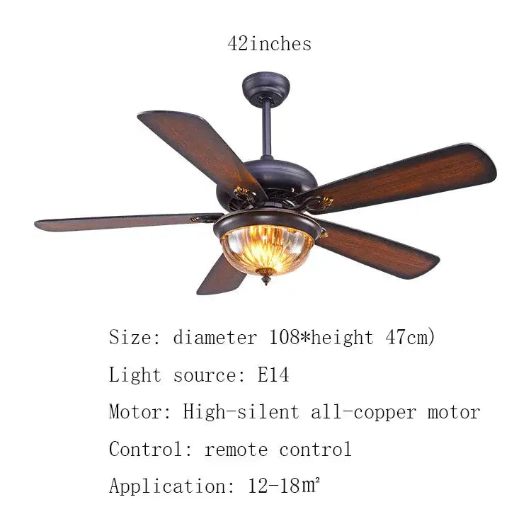 Brown Wood Ceiling Fan Light