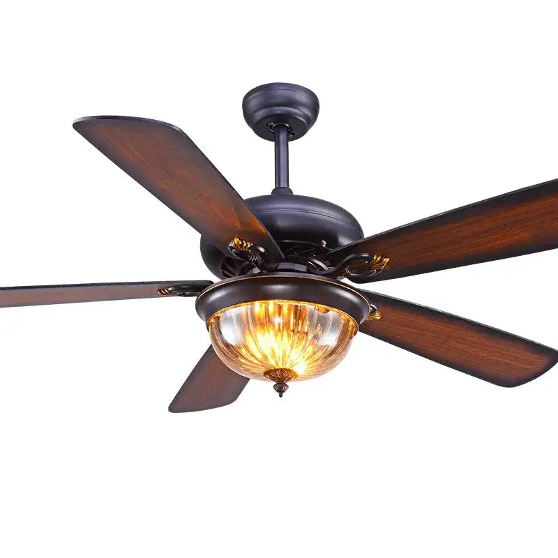Brown Wood Ceiling Fan Light