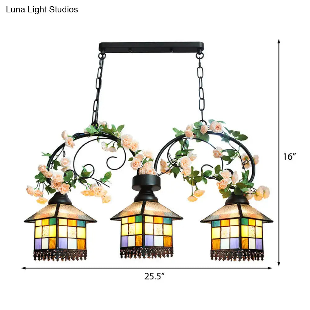 Blue Stained Glass Island Light