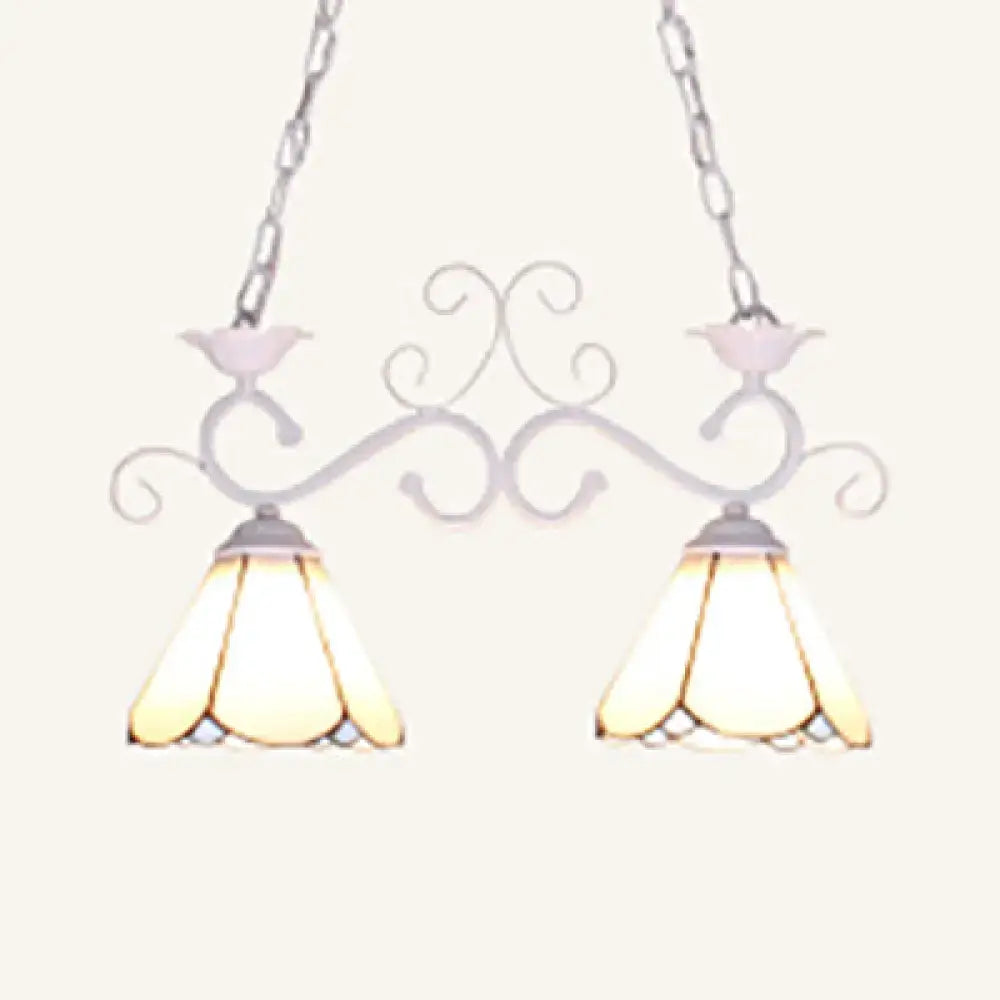 Blue White Glass Kitchen Pendant