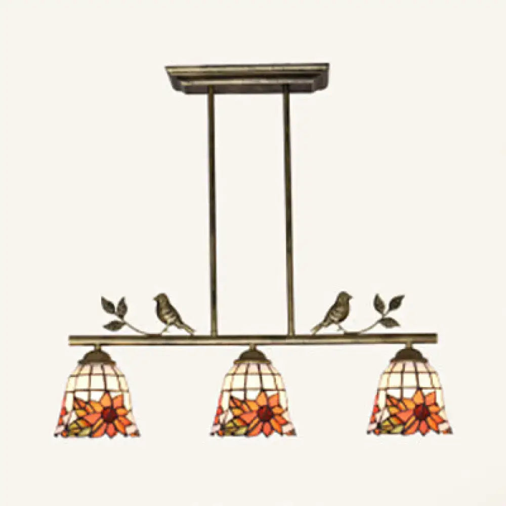 Brass Sunflower Island Light