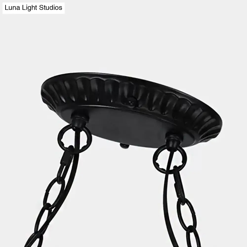 White Floral Island Chandelier
