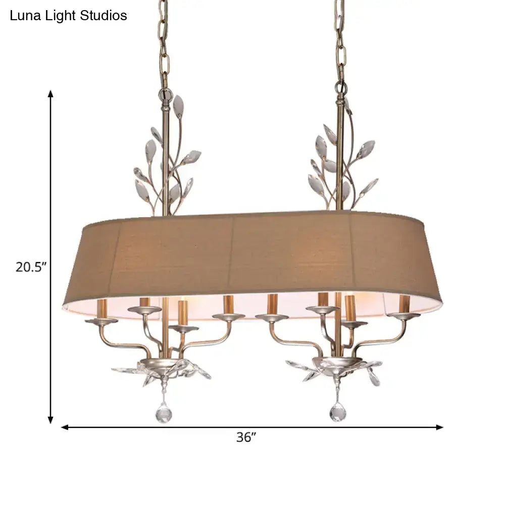 Beige Crystal Chandelier Light