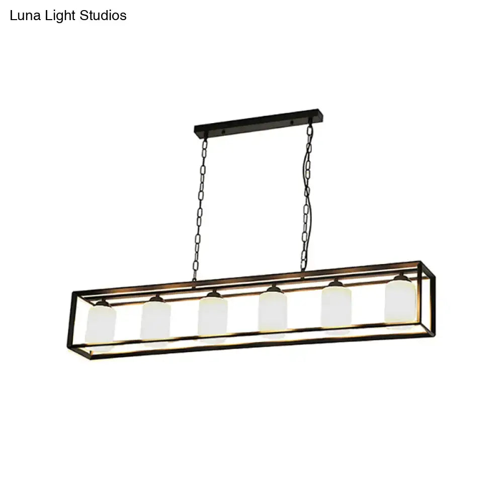 Black Brass Opal Pendant Light