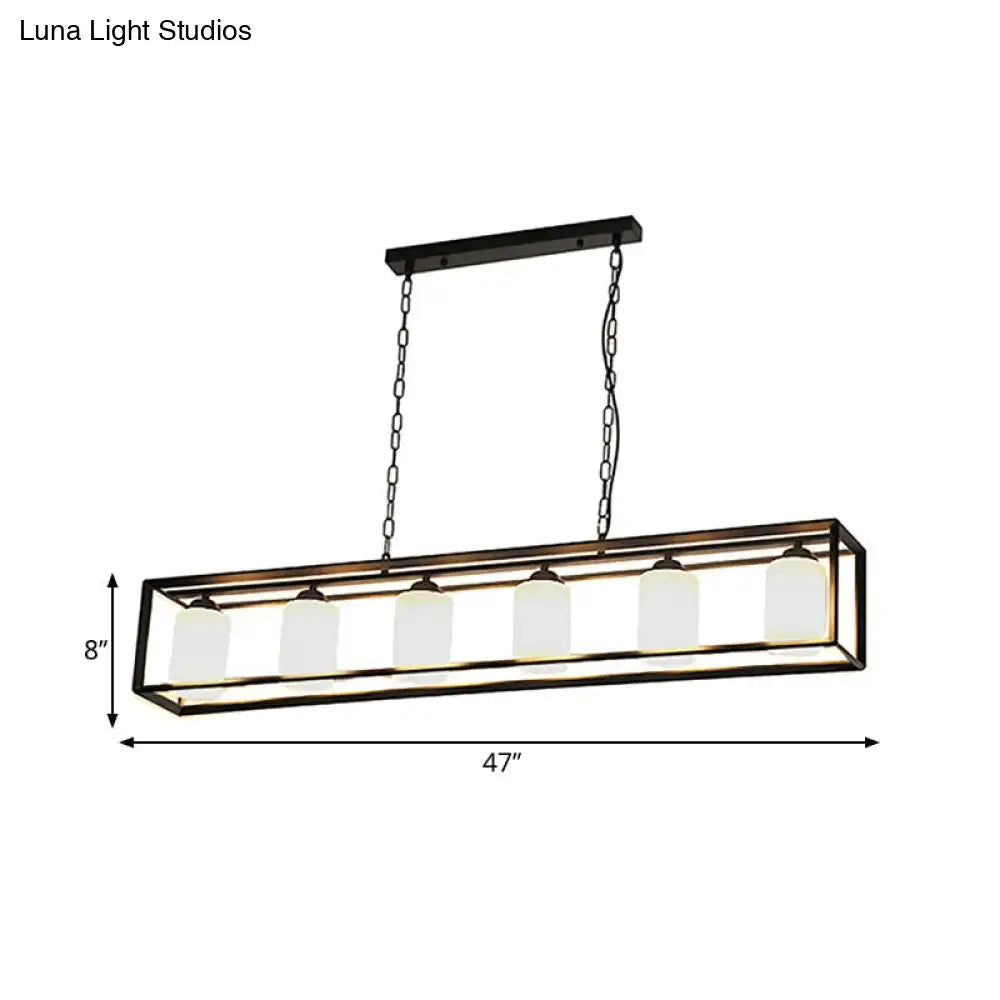 Black Brass Opal Pendant Light