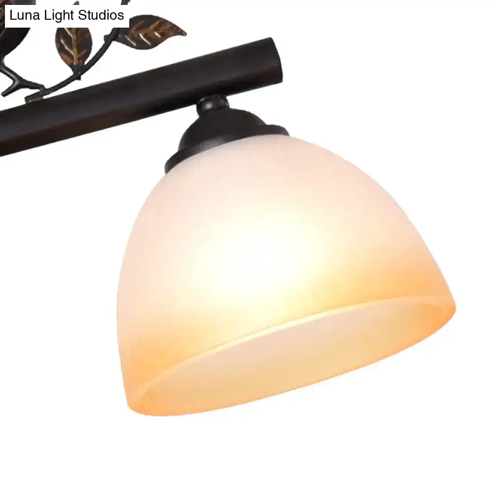 Black White Glass Bird Light