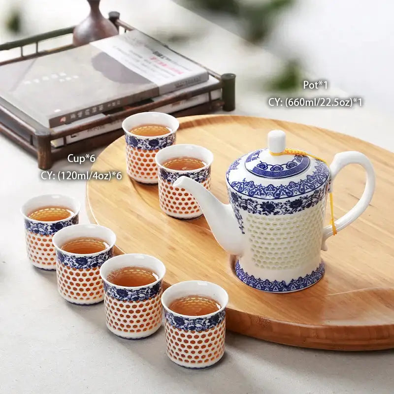 Blue White Porcelain Tea Set