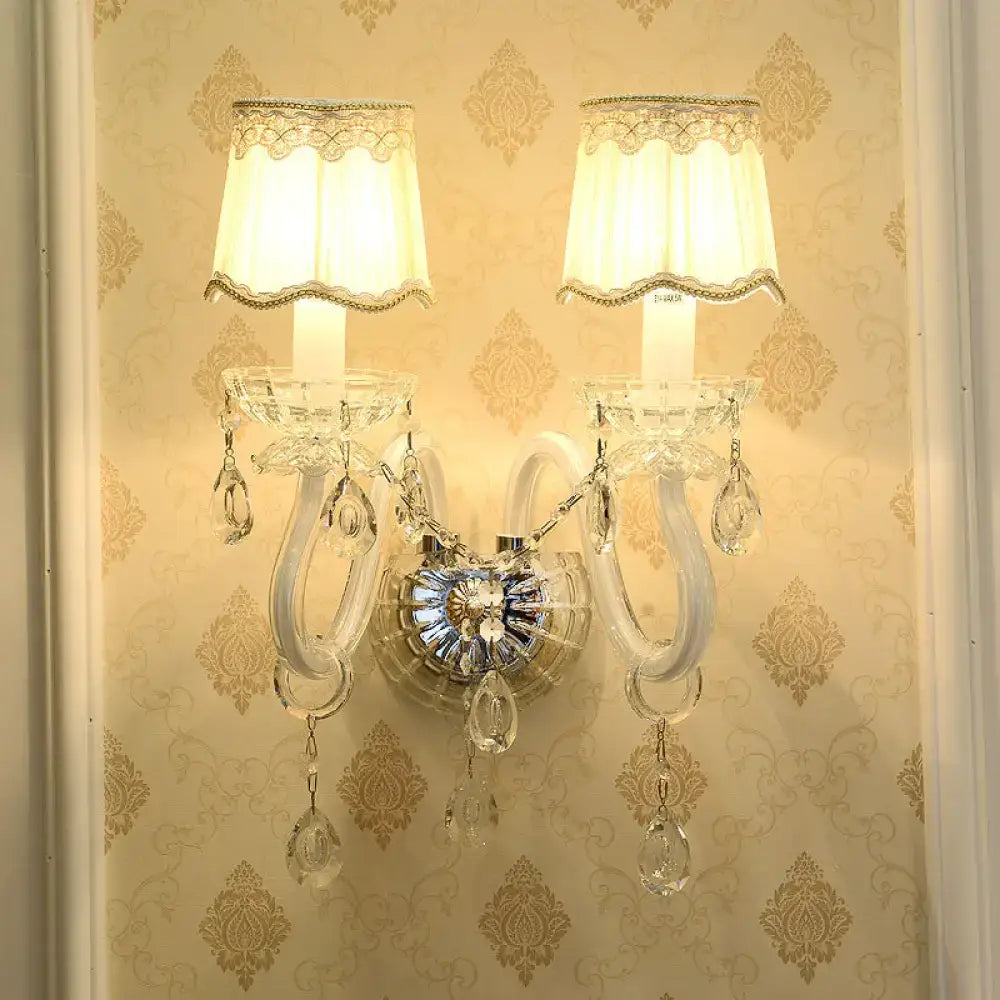 Gold Crystal Candle Wall Lamp