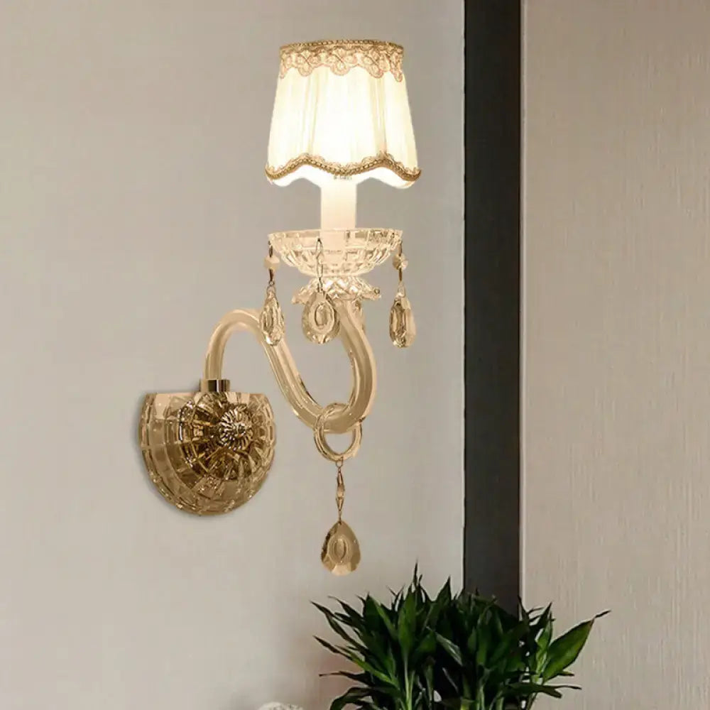 Gold Crystal Candle Wall Lamp