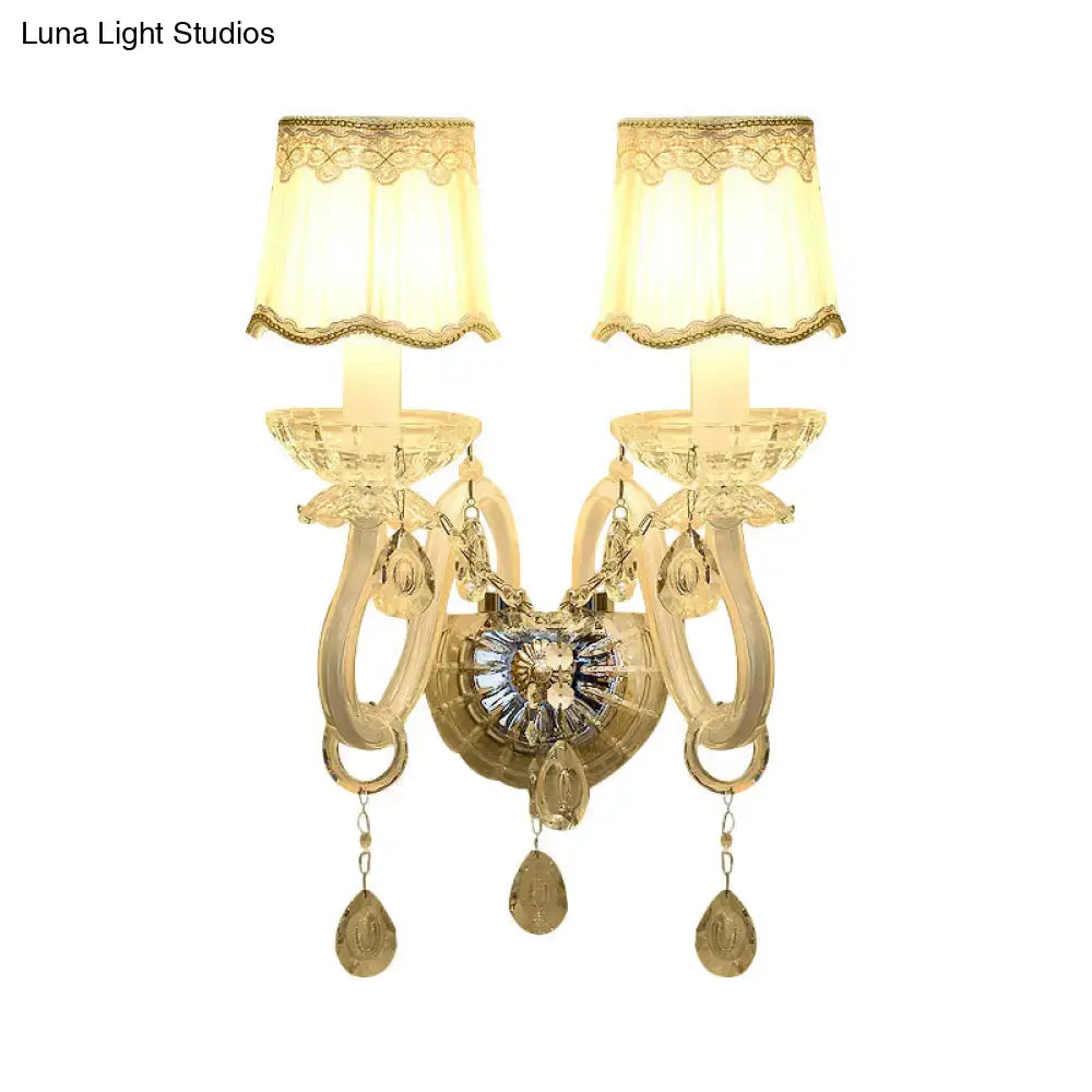 Gold Crystal Candle Wall Lamp