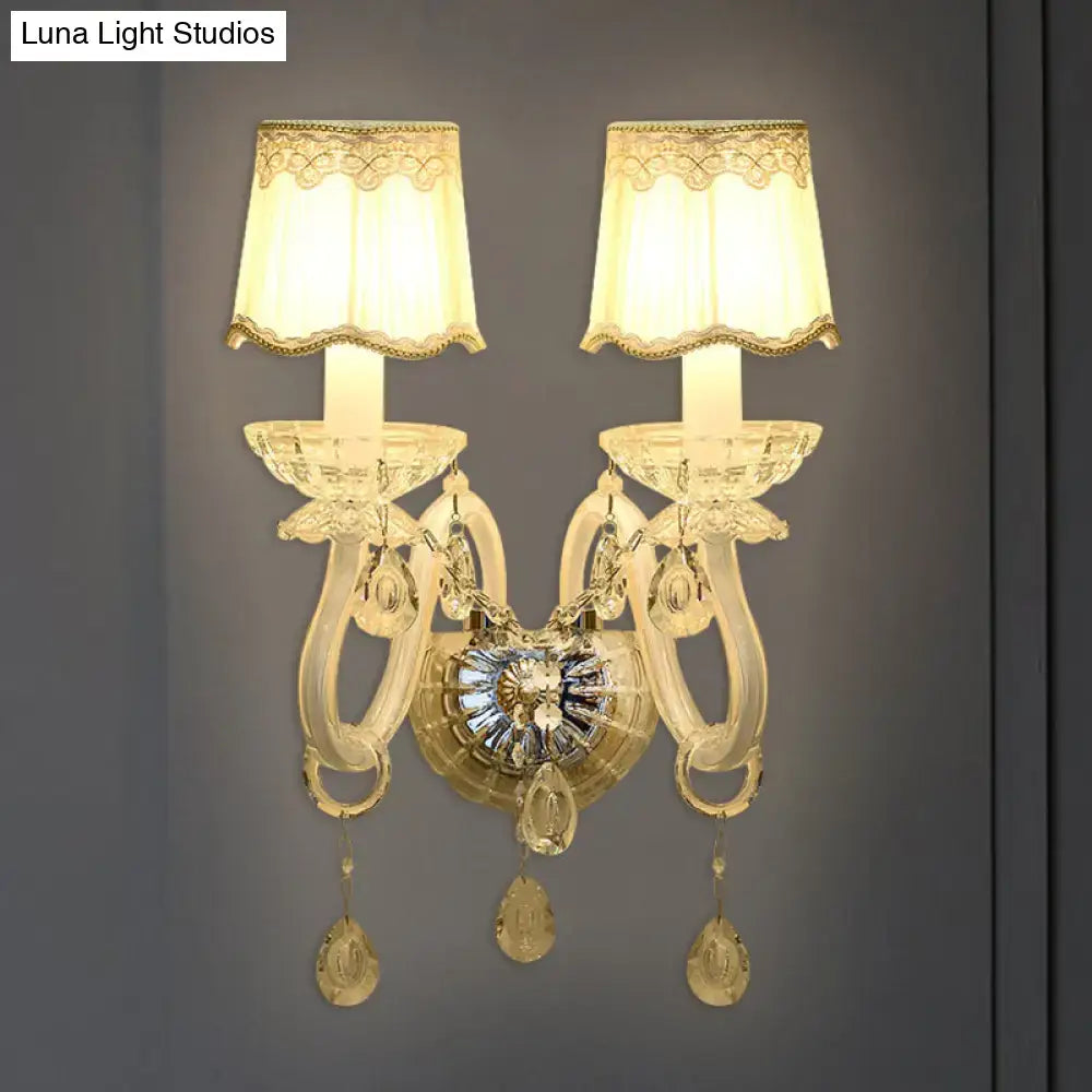 Gold Crystal Candle Wall Lamp