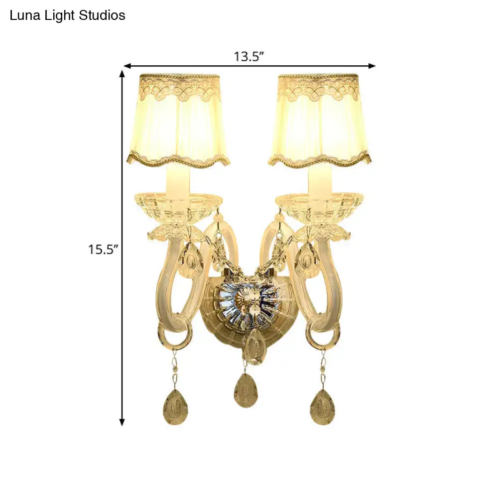 Gold Crystal Candle Wall Lamp