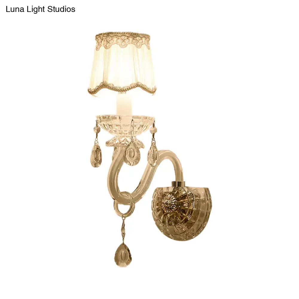 Gold Crystal Candle Wall Lamp