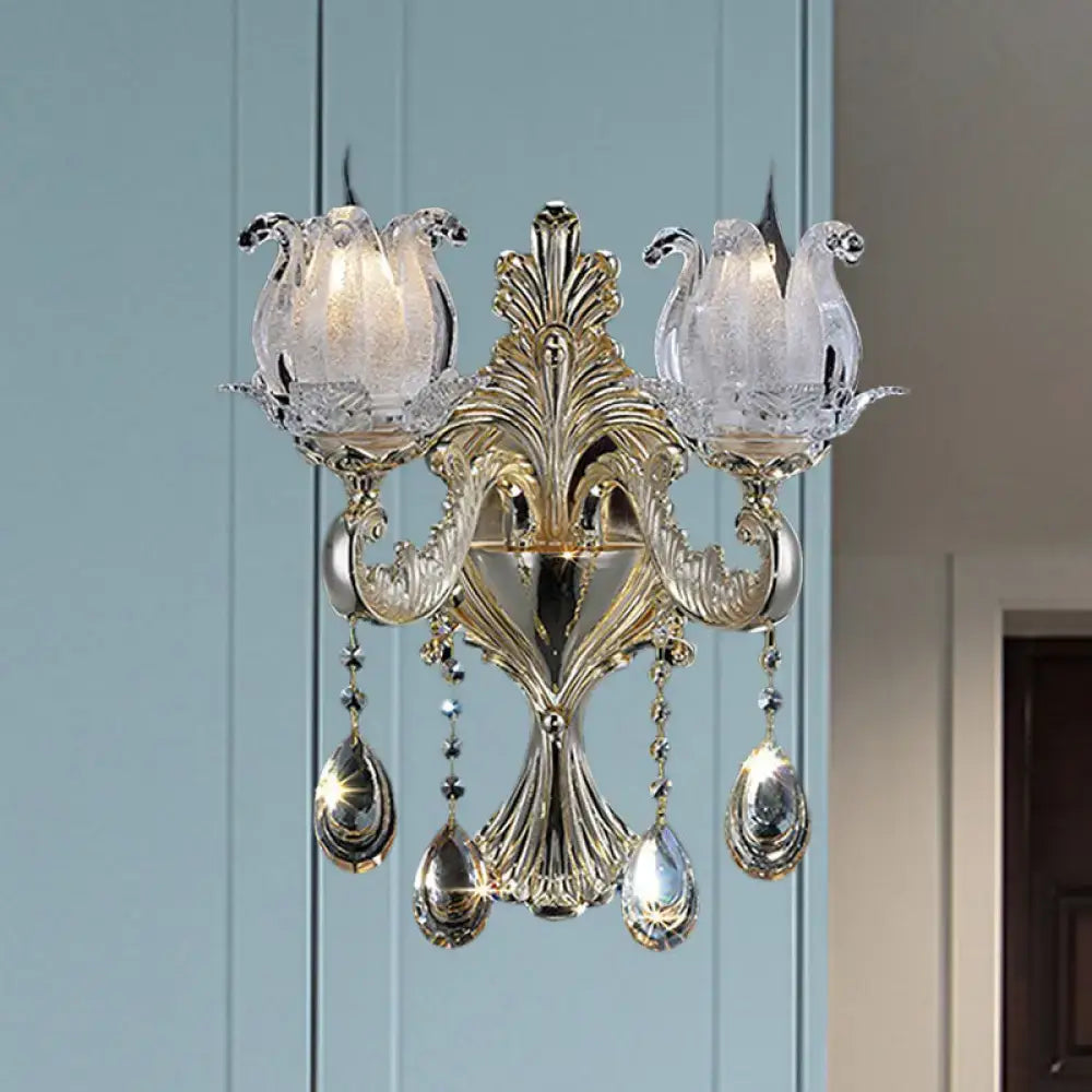 Gold Swan Glass Sconce