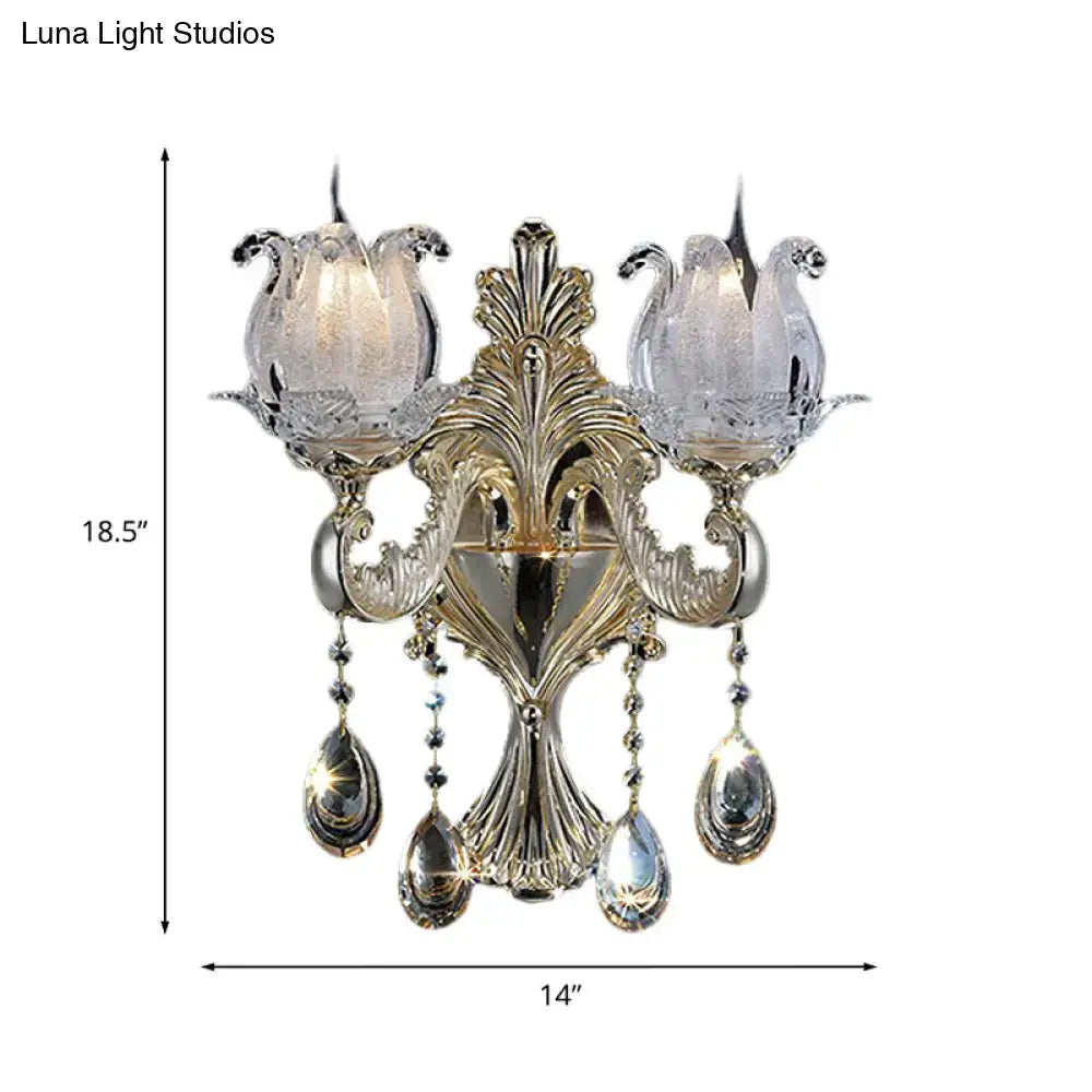 Gold Swan Glass Sconce