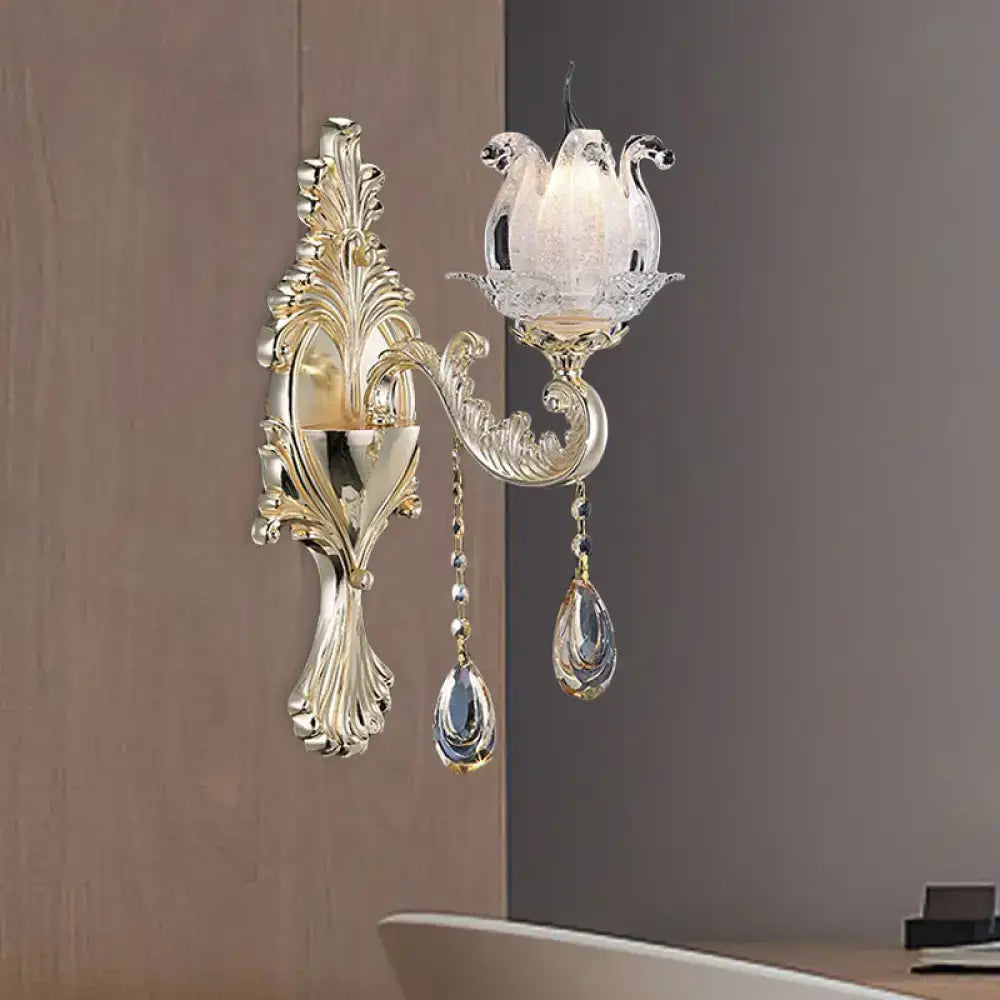 Gold Swan Glass Sconce