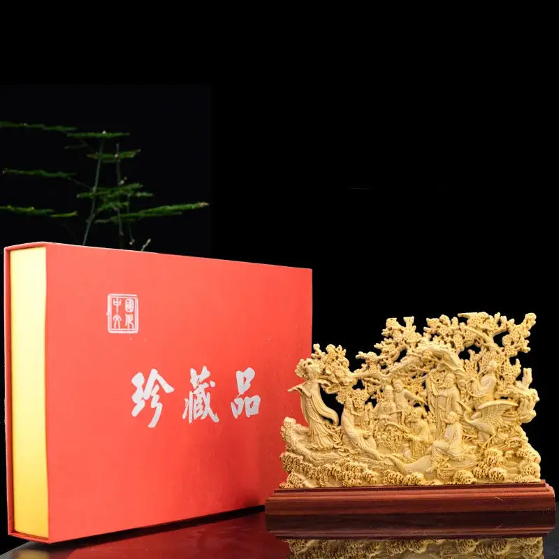 Ivory Wood Immortals Sculpture