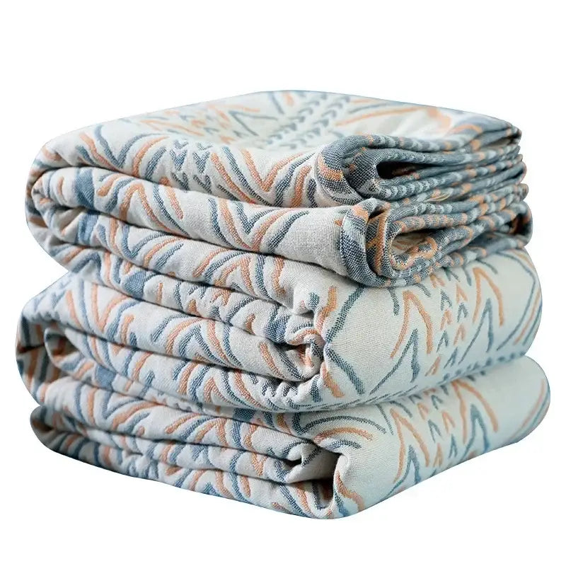 Beige Tribal Cotton Throw