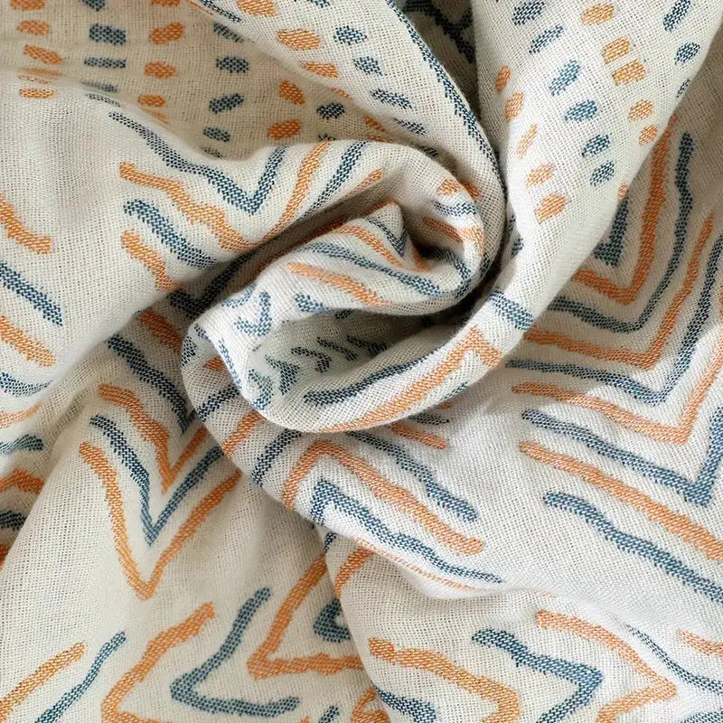 Beige Tribal Cotton Throw