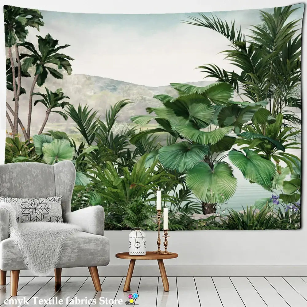 Tropical Banana Tree Tapestry