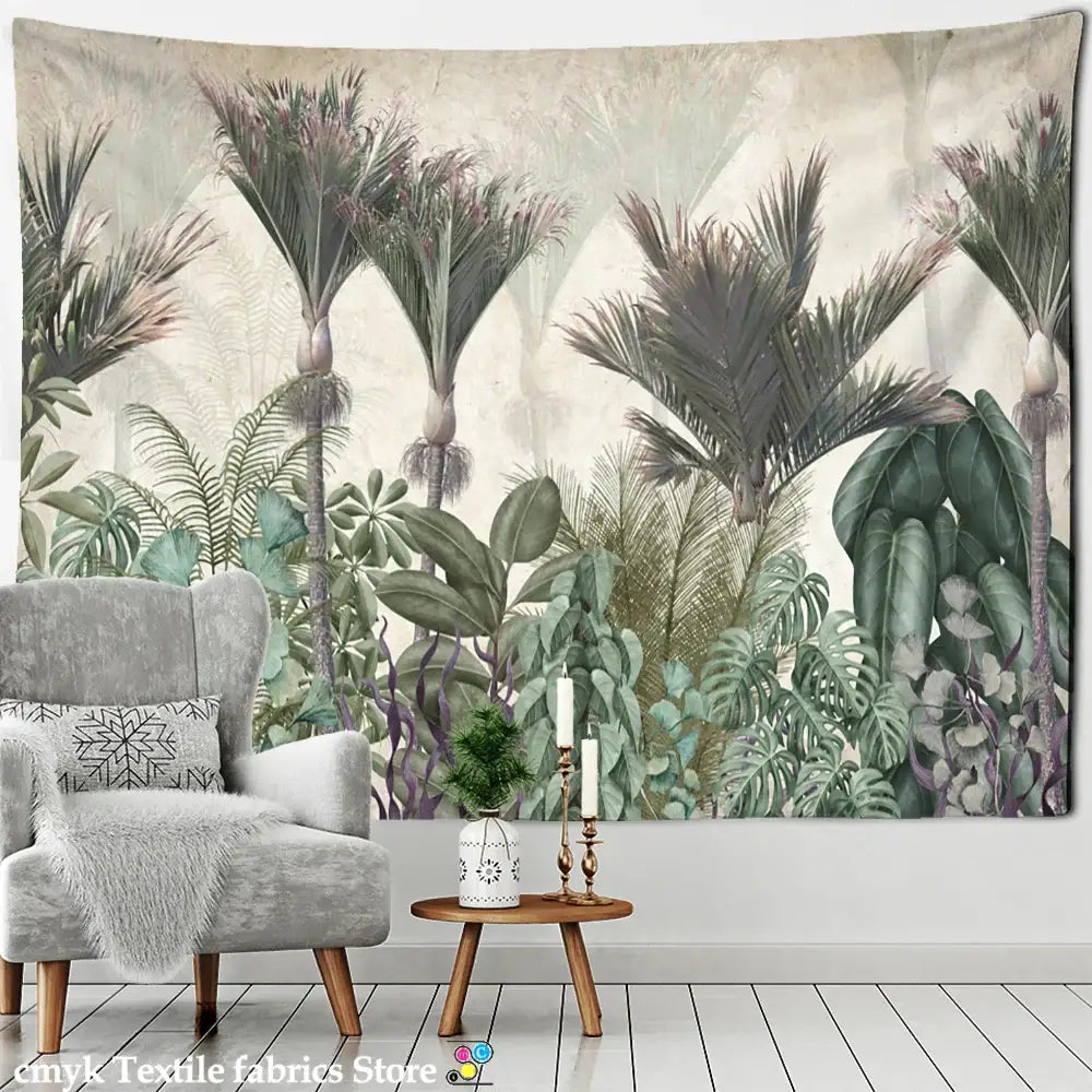 Tropical Banana Tree Tapestry