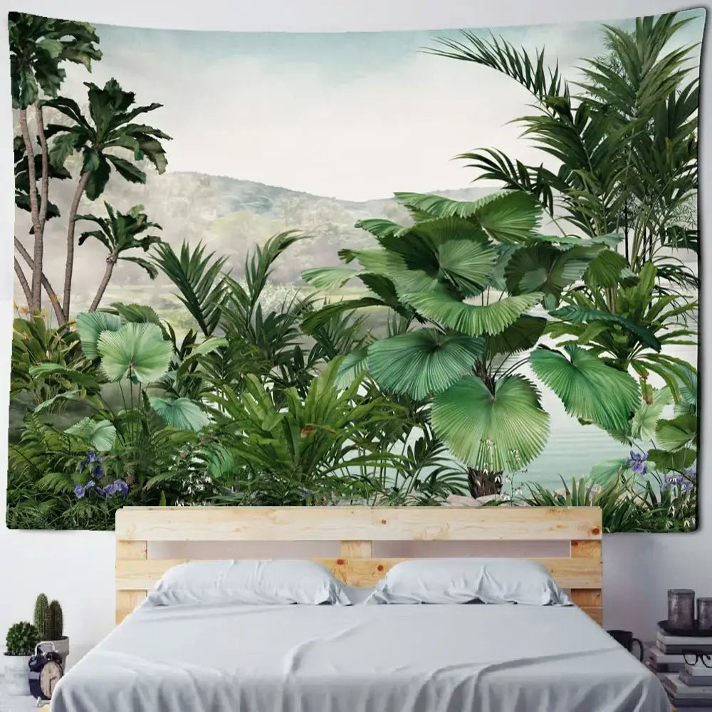 Tropical Banana Tree Tapestry