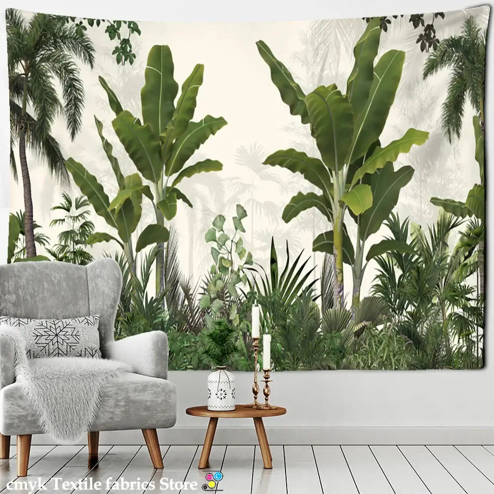 Tropical Banana Tree Tapestry