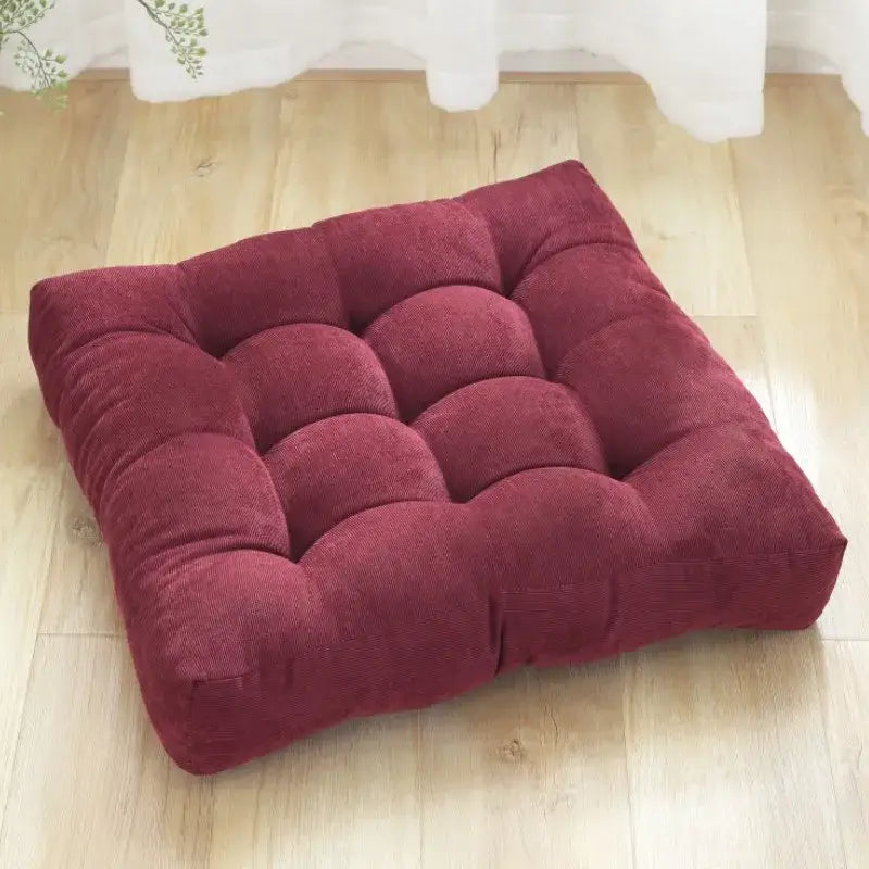 Brown Corduroy Floor Cushion