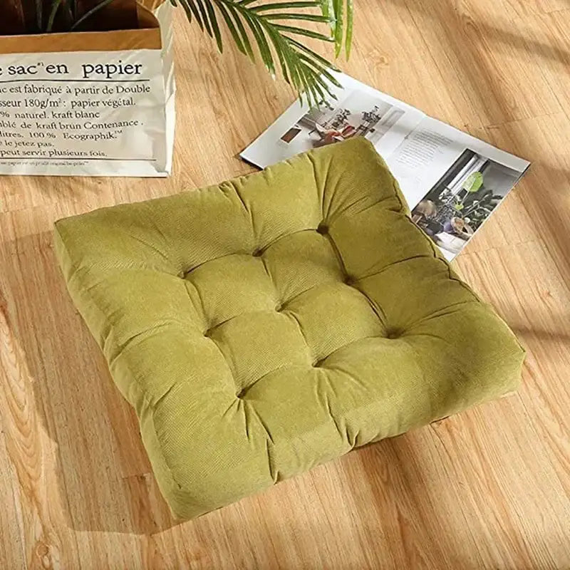 Brown Corduroy Floor Cushion