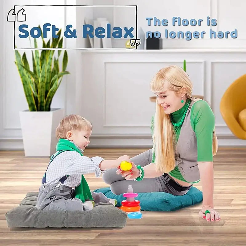 Brown Corduroy Floor Cushion